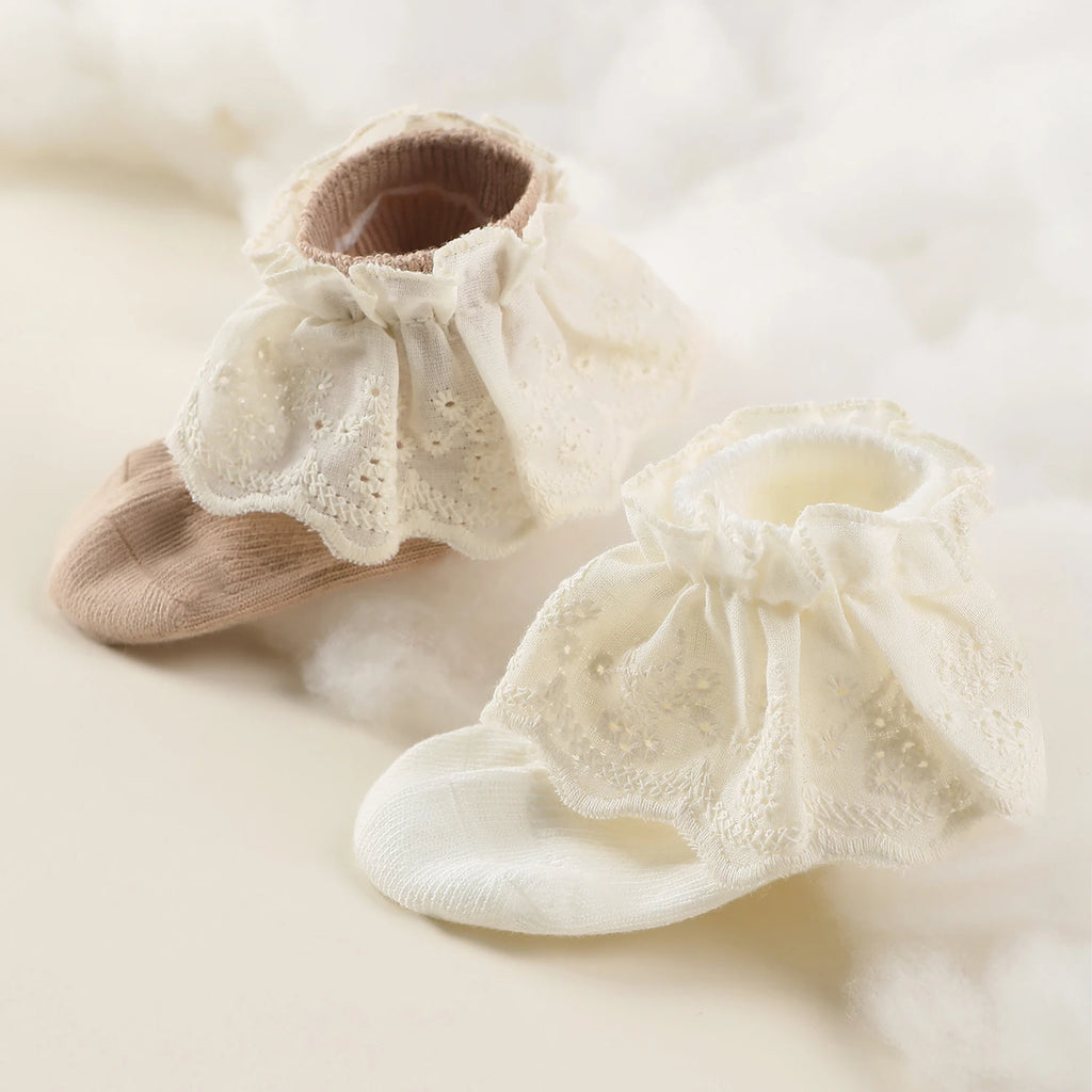 3/5 Pairs Kids Girls Socks Princess Lace Kids Socks For Girls Children Girls Socks Newborn Tube Socks For Girls