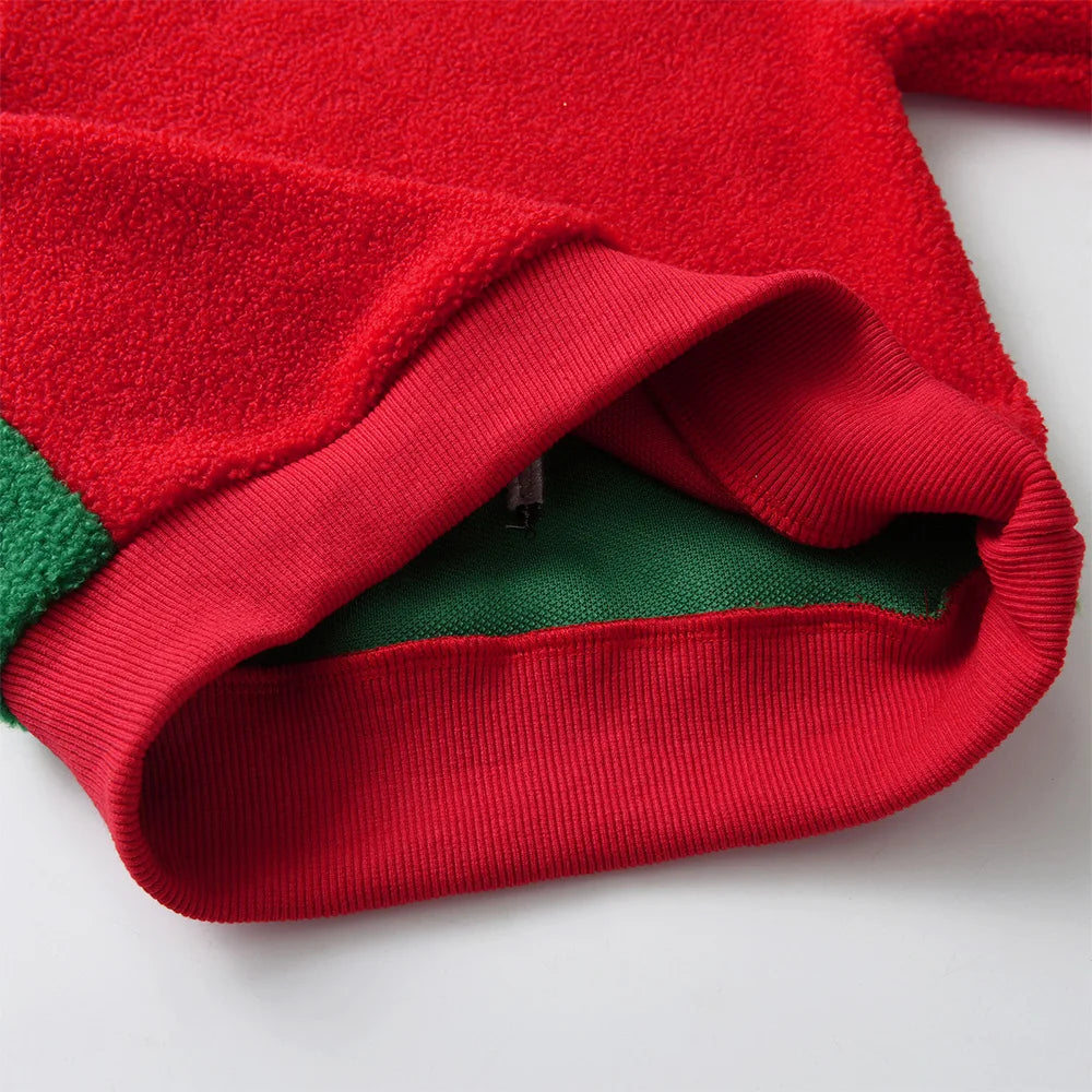 VIKITA Girls Festive Fleece Sweatshirt Kids Christmas Unicorn Appliqued Winter Cozy Pullover Girls Holiday Party Tops Costumes