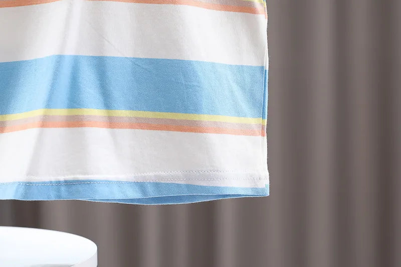 New Summer Baby Girl Clothes Suit Children Boys Striped T-Shirt Shorts 2Pcs/Sets Toddler Clothing Infant Costume Kids Tracksuits