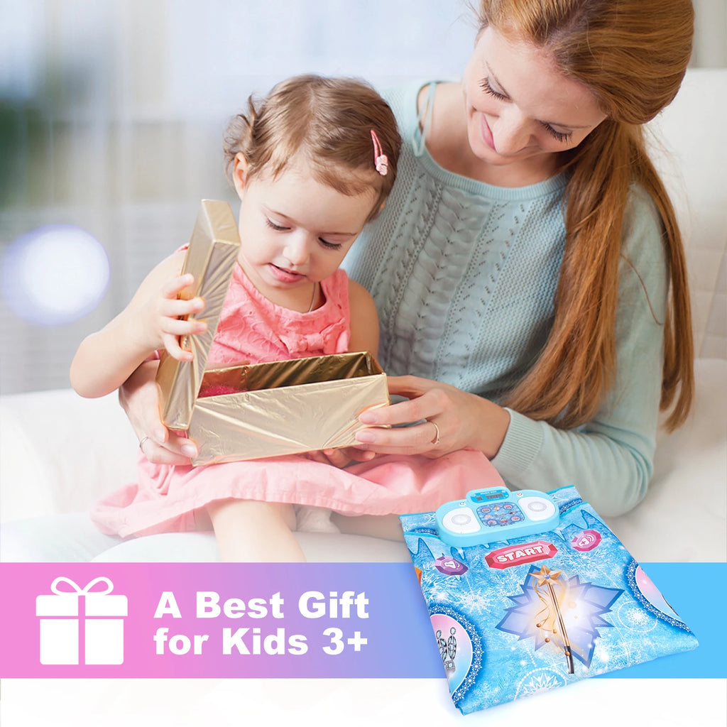 Kids Electronic Dance Mat Dancing Blanket Double Players Mode with 9 Levels Kid Floor Music Blanket Educational Toys Kids Gifts