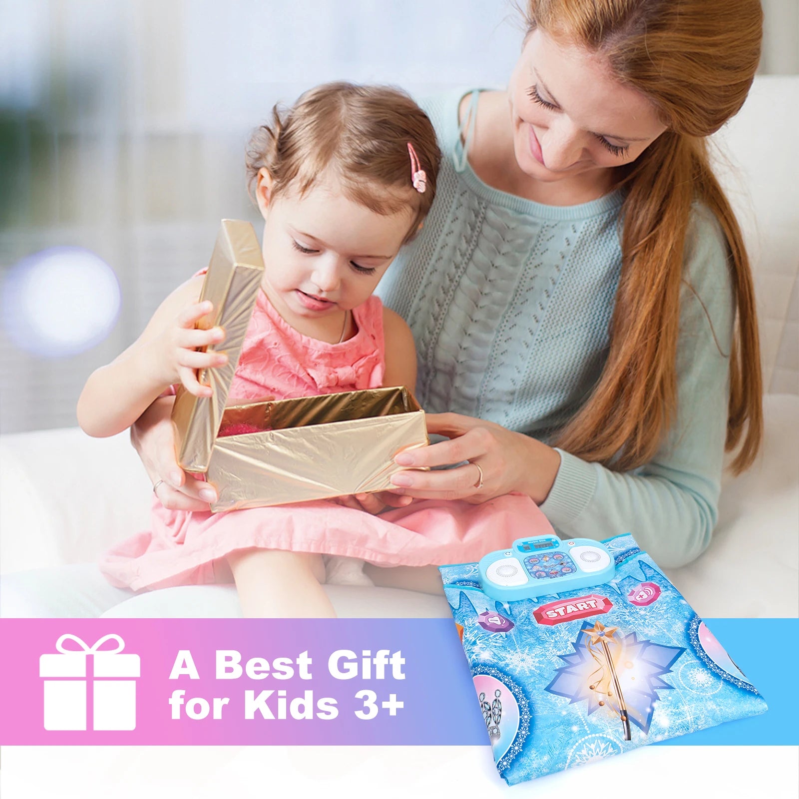 Kids Electronic Dance Mat Dancing Blanket Double Players Mode with 9 Levels Kid Floor Music Blanket Educational Toys Kids Gifts