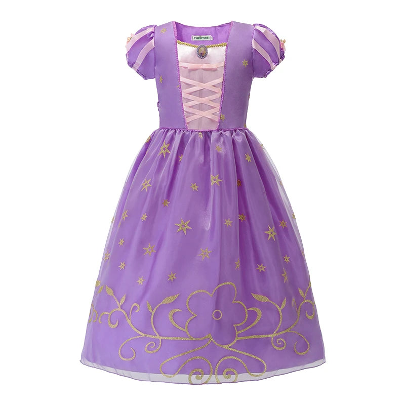 Girl Elsa Anna Dress Princess Costume Snow Queen Dress Baby Halloween Ariel Carnival Clothes Kids Cosplay Clothes Party Clothing