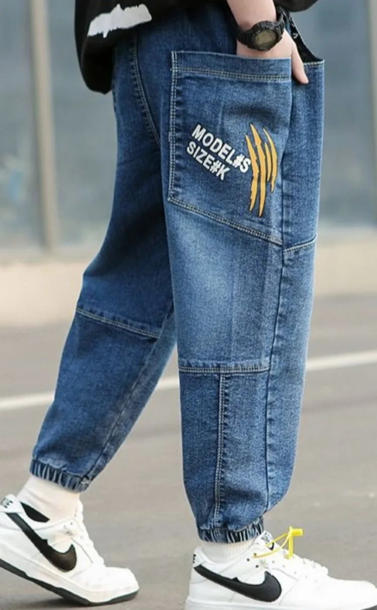 Loose Fit Toddler Boys' Jeans - Spring Autumn Kids Pants for Boys, Trendy Oversized Denim Pants for Boys 2025