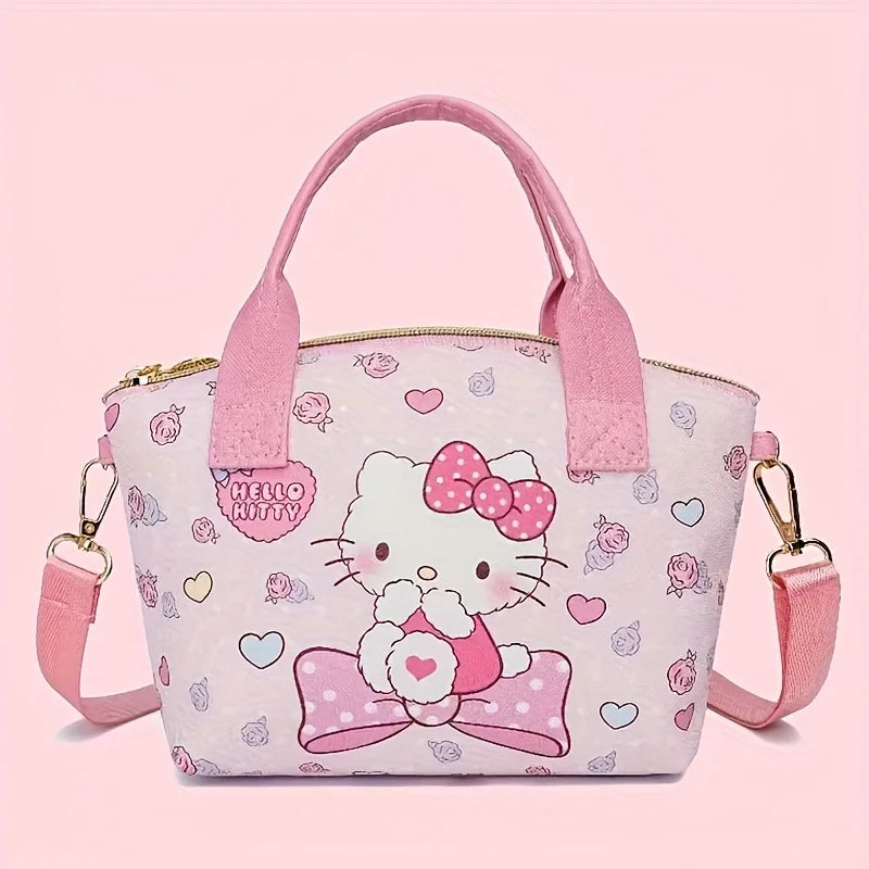 Miniso Lightweight Stylish Sanrio Handbag Cute Handbag Large-capacity Woman Convenient Shopping Bag Hellokitty Crossbody New