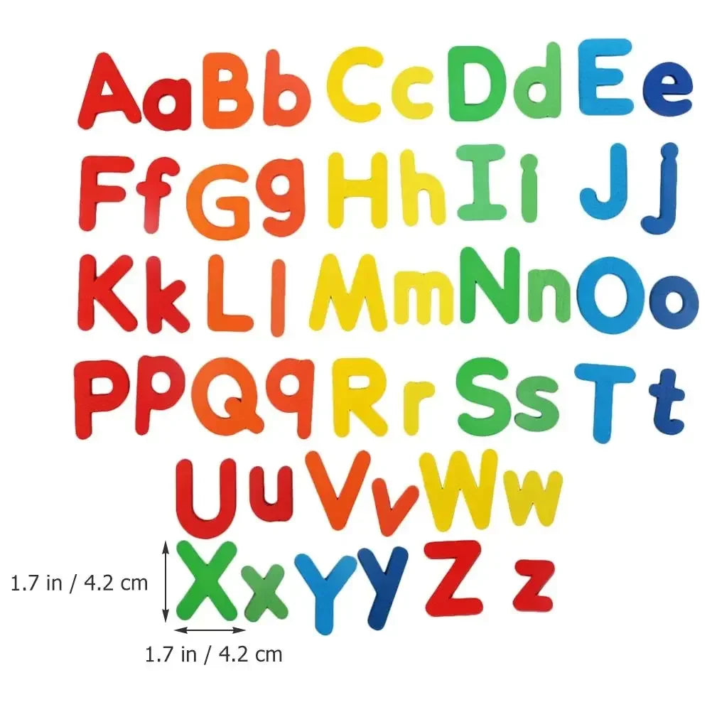 Magneti Letters Toy Colorful Alphabet Toy Playset Developmental Counting Toy Durable Safe Early Educational Toy for Boys & Girls
