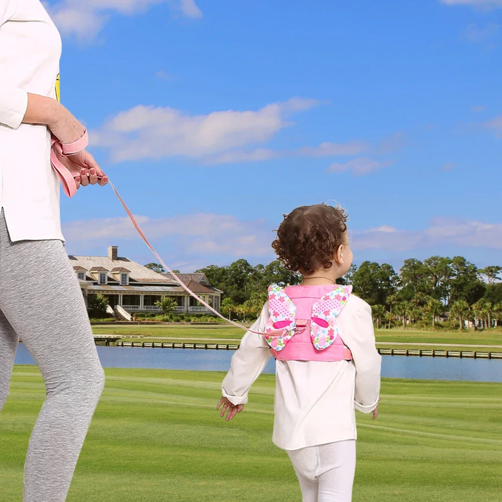 Toddlers Leash Anti Lost Wrist Link Child Kids Safety Harness Kids Walking Wristband Assistant Strap Belt for Girl Pink Gift