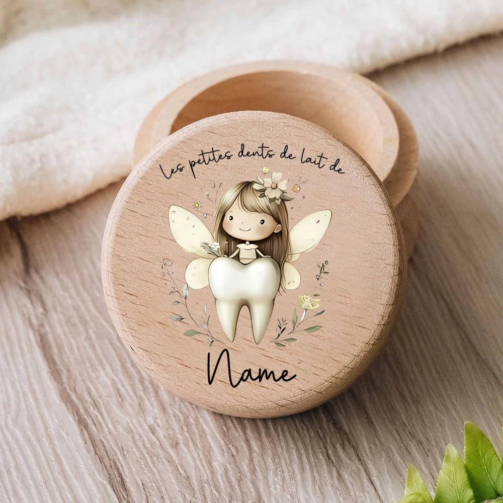 Personalized Baby Tooth Box Keepsake Tooth Wooden Collection Box Wooden Collectible Boxes Birthday Gift Baby Shower Gift