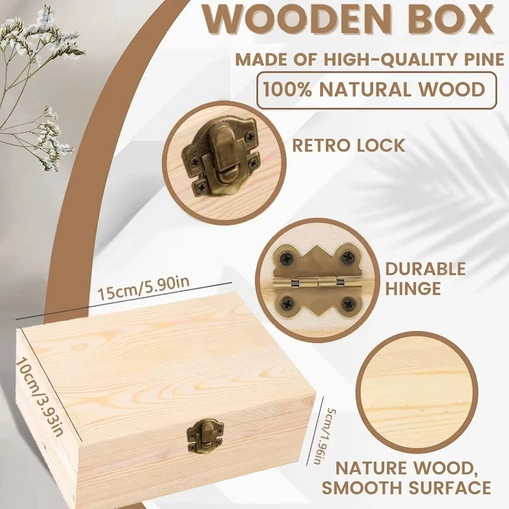 Personalized Baby Memory BWooden Keepsake Box Christening Gift for Boys and Girls Baby's First Keepsake Box Newborn Baby Gifts