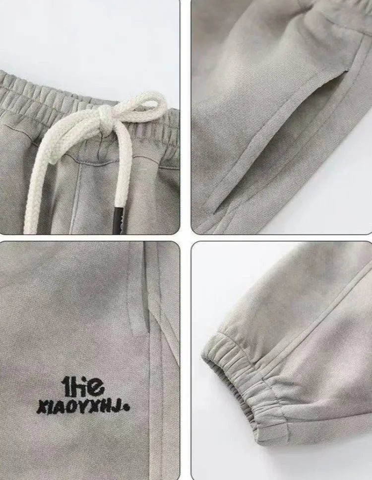 New 2025 Boys' Korean Style Loose Sweatpants - Trendy Tie-Dye Casual Pants for Big Kids (Spring Autumn)