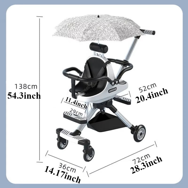 Lightweight Double Stroller with Canopy for Infants & Toddlers Travel Twin Umbrella Stroller Compact Easy Fold Aluminum Frame