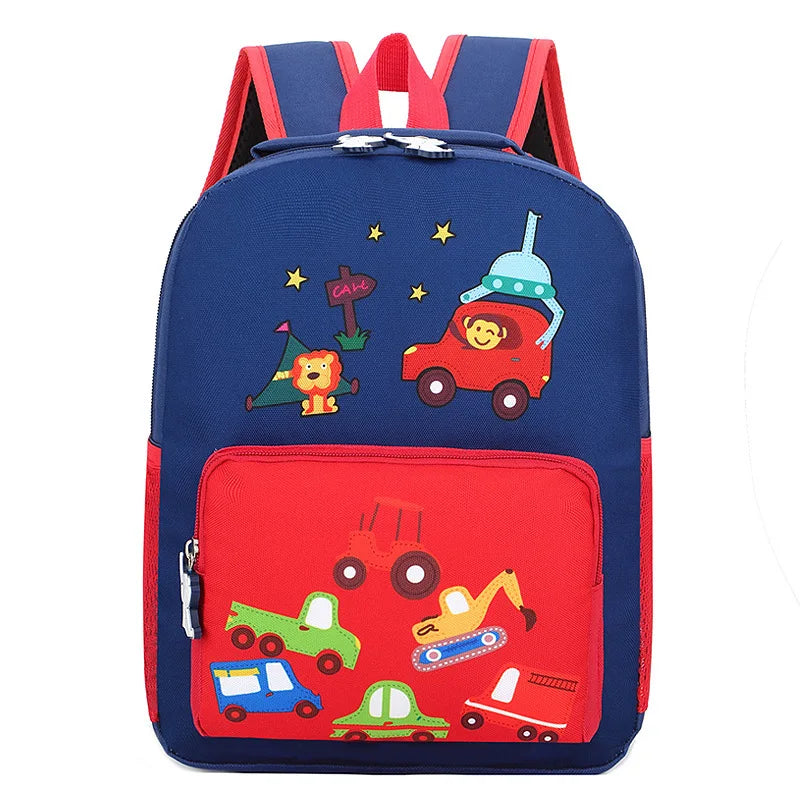 Lightweight Kids Backpack School Bag Children Cute Cartoon Animal Car Travel Rucksack Backpack For Kindergarten Boys Girls