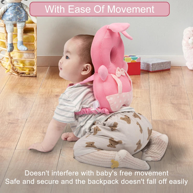 Toddler Baby Head Protection Cushion Backpack Wear Pillow For Kids 0-3 Y Children Protective Cushion Rabbit Security Pillows