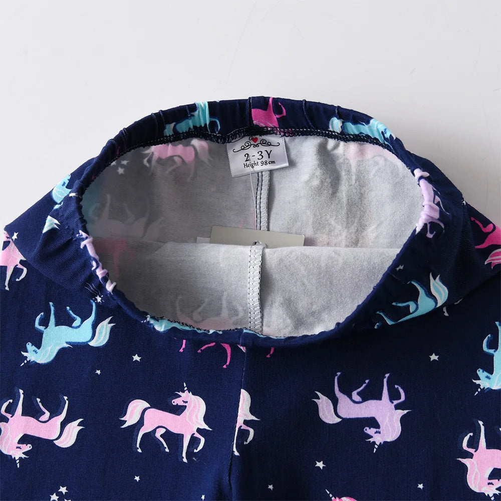 VIKITA Girls Unicorn Leggings Kids Cotton Casual Sports Trousers Tights Pants for Girls Cartoon Skinny Leggings Girl's Pants