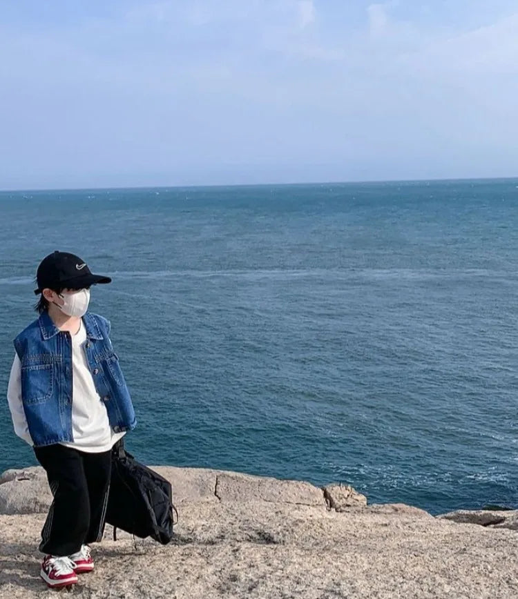 2025 New Boys Denim Vest Sleeveless Toddler Boys Spring Autumn Stylish Kids Jacket