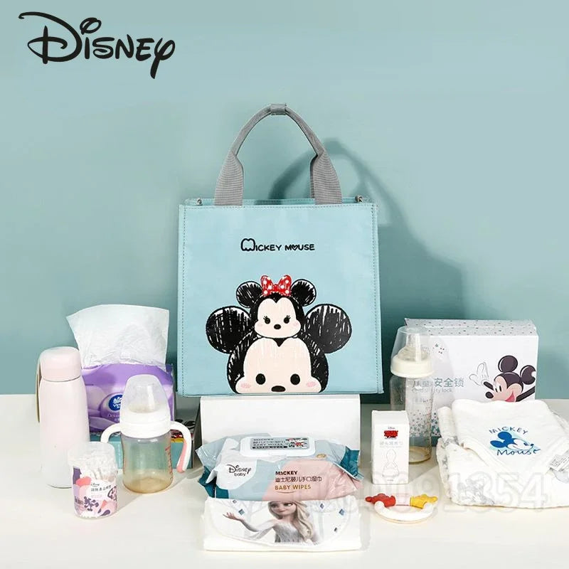 Disney New Diaper Bag Handbag Luxury Brand Fashion Baby Diaper Bag Large Capacity Cartoon Baby Stroller Bag Multifunctional