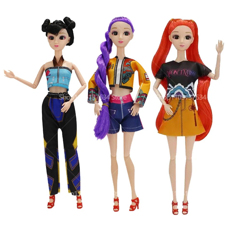 HOT Kpop Demon Hunters Action Figure Toy Derpys Tiger Rumi Mira Zoey Sussy Figurine Doll For Fans Christmas gifts ﻿