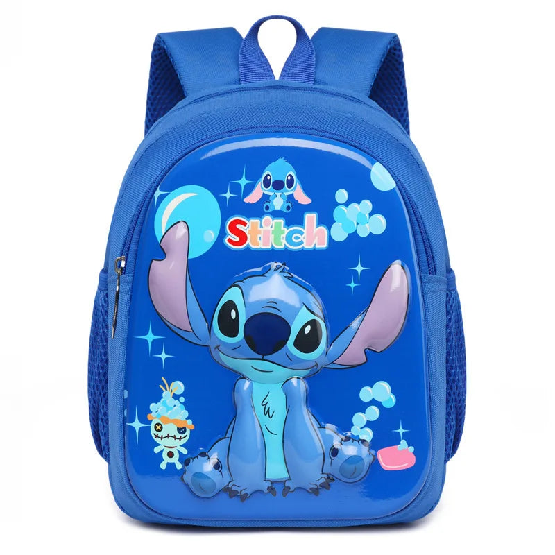 Disney Stitch New Kindergarten Schoolbag Cartoon Cute Boys and Girls Backpack High Quality Fashion Children's Schoolbag Light