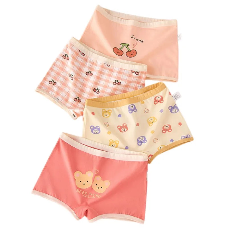 Girl A Cotton Briefs Boxers Breathable Underpants Girl Quality Panties Size 90-165 Healthy Briefs Kids Comfortable Soft Boxers
