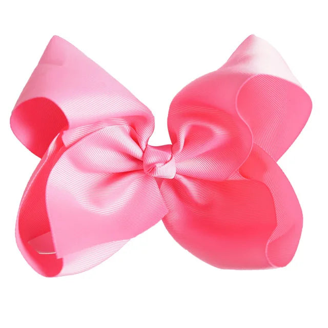 60 Colors Boutique 8" Large Solid Grosgrain Ribbon Hair Bow Clips Barrettes for Women Girls Accessories
