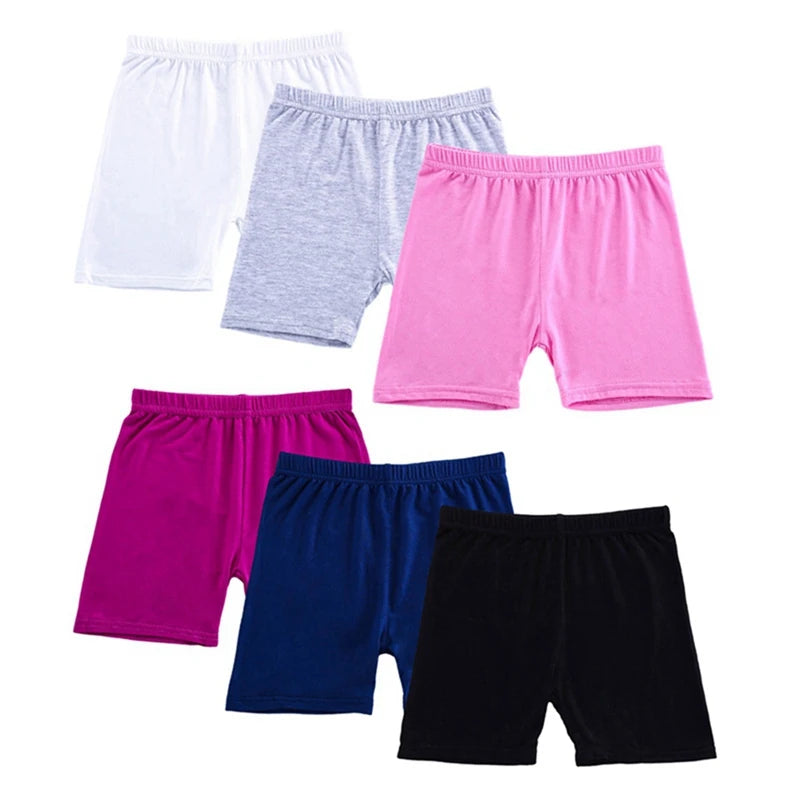 6PCS Kids Cotton Girls Safety Pants Top Quality Short Pants Underwear Children Summer Shorts Underpants For 2-10Y