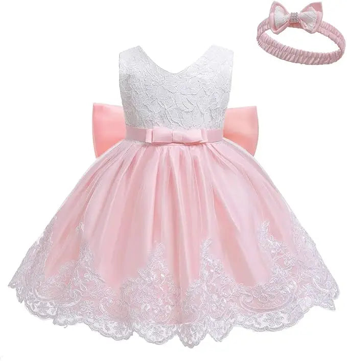 New Year Dress For Girls White Bridesmaid Dresses For Wedding Prom Gown Big Bow Girls Elegant Dresses Red Puffy Christmas Dress