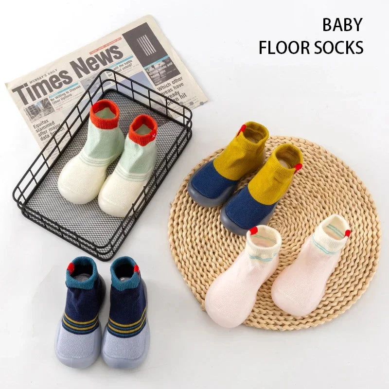 Cute New Baby Shoes Soft Sole Non-slip Baby Socks Breathable Shoes Socks Spring Fashion Children's Socks