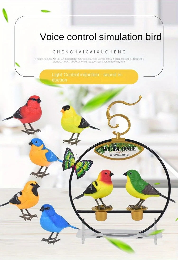 Electric Singing Bird Toy Cute Interactive Bird Toy Simulation Electronic Bird Toys for Kids with Motion & Sound Control