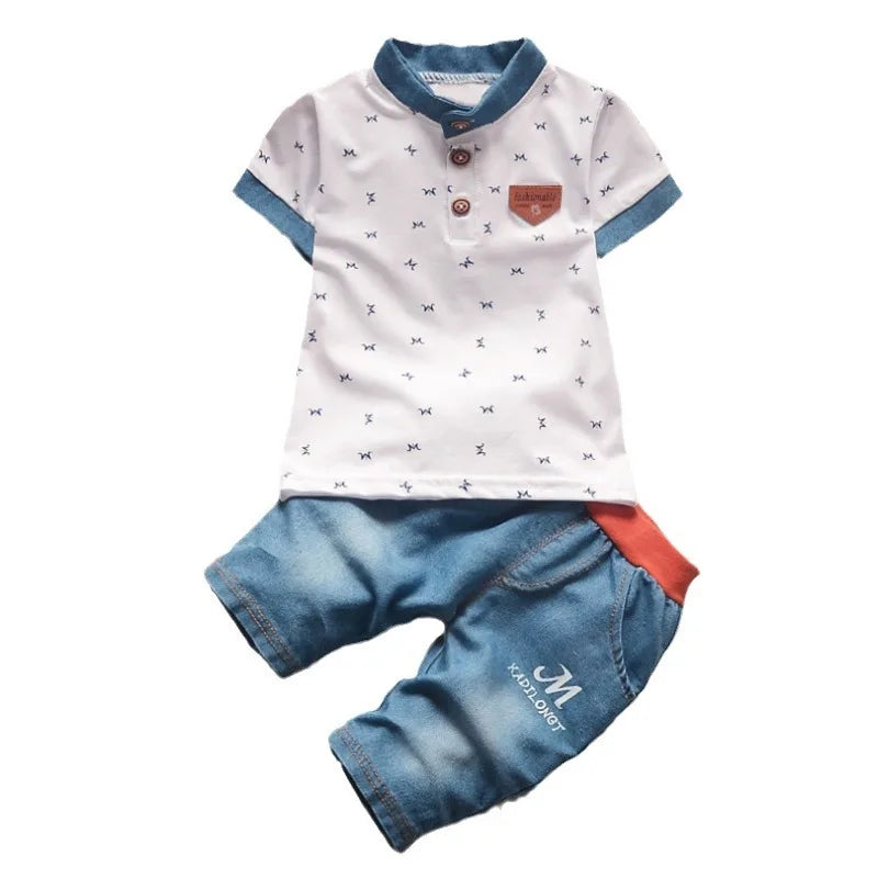 New Summer Baby Clothes Suit Children Boys Fashion T-Shirt Shorts 2Pcs/Set Infant Outfits Toddler Casual Costume Kids Tracksuits