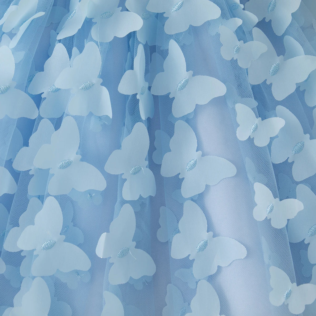 Summer New Butterfly Chiffon Baby Girl Princess Dress, Birthday Party Children'S Clothes For Babies Aged 3 Months To 3 Years Old