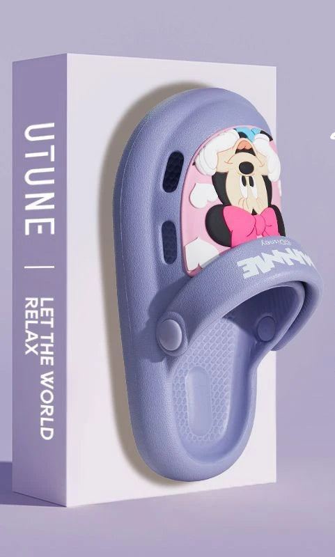 Disney Children's Casual Shoes EVA Sandals Boys Girls' Cartoon Mickey Mouse Anti Slip Soft Sole Children's Beach Shoes Size 17-2