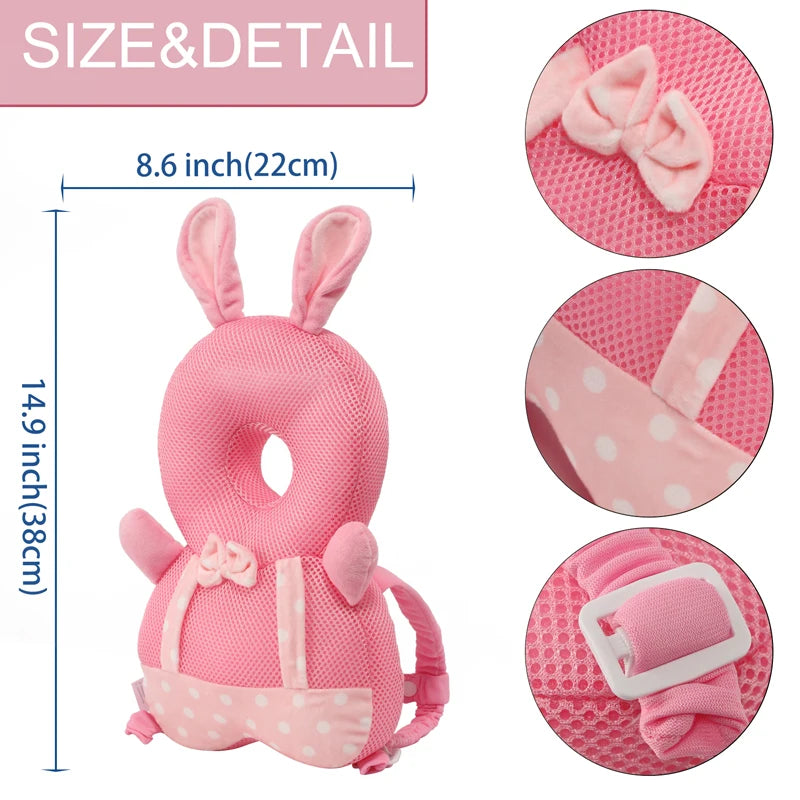 Toddler Baby Head Protection Cushion Backpack Wear Pillow For Kids 0-3 Y Children Protective Cushion Rabbit Security Pillows