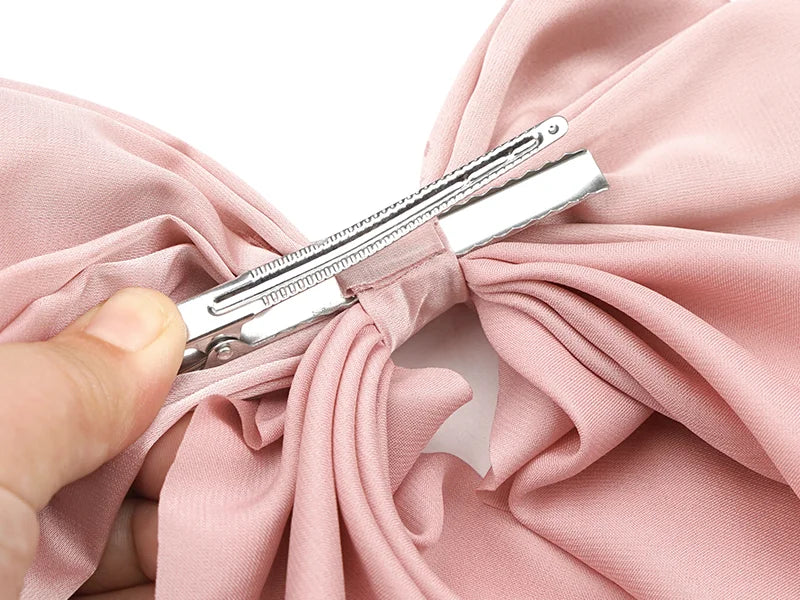 Multiple Elegant Large Bow Ribbon Clip for Women Fashion Simple Solid Satin Clip Ponytail Bow Hairpin Girls Hair Accessories