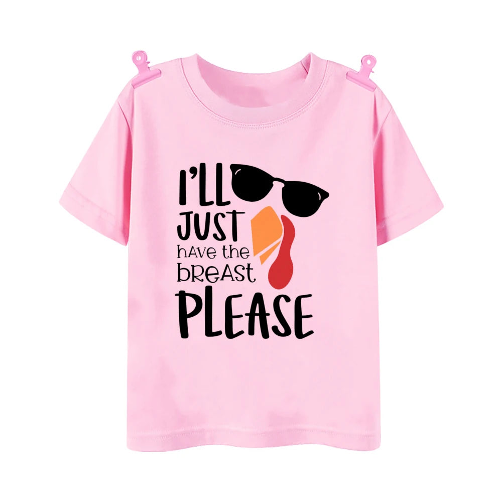 Coolest Turkey in Town Print T Shirt Kid Thanksgiving Clothes Mama's Little Pumpkin Toddler Thanksgiving Tops Cute Halloween Tee