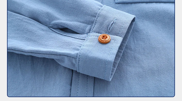 IYEAL Kids Spring Children's Clothes 2025 New Long Sleeve Boys Tops Shirt Solid Color Pure Cotton Shirt for Girl