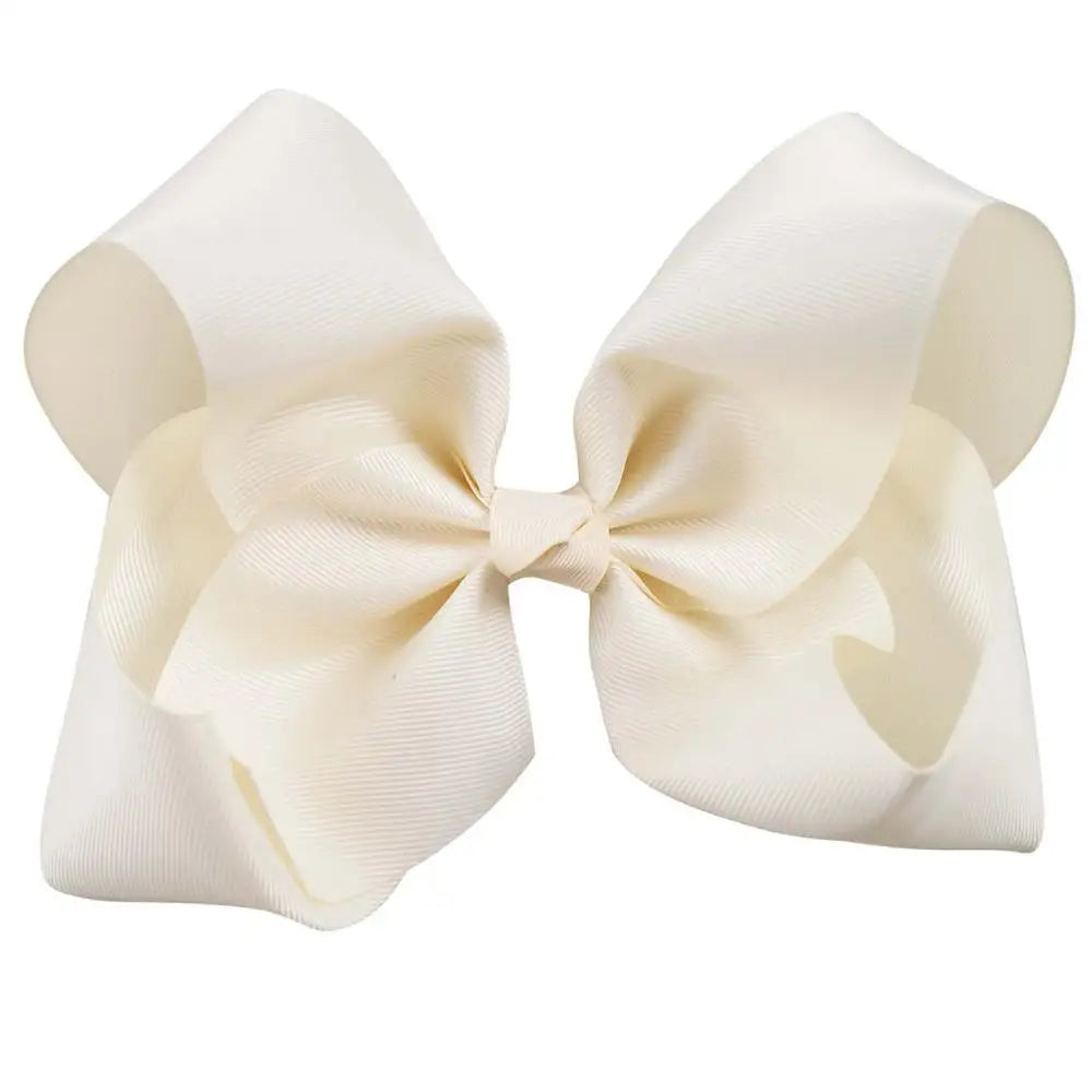 60 Colors Boutique 8" Large Solid Grosgrain Ribbon Hair Bow Clips Barrettes for Women Girls Accessories