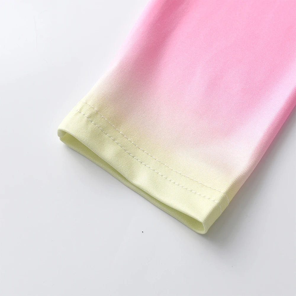 DXTON Baby Toddler Pants  Polyester Children Girls Pencil Leggings Four Season Gradient Outerwear Kids Girls Straight Trousers