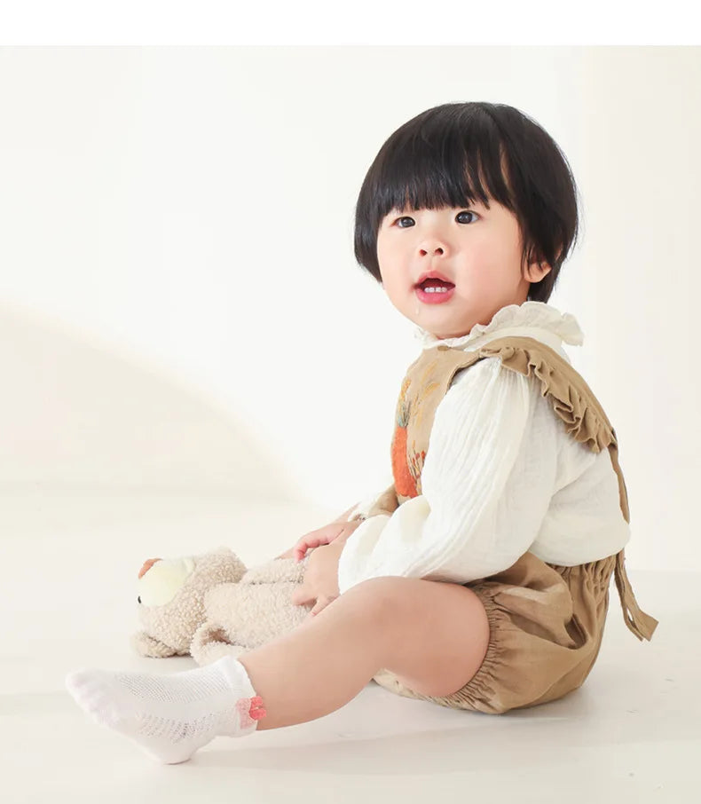 4Pairs/Lot Summer Baby Mesh Thin Socks Cartoon Soft Cotton Newborn Sock Princess Infant Toddler Girls Cute Breathable Socks