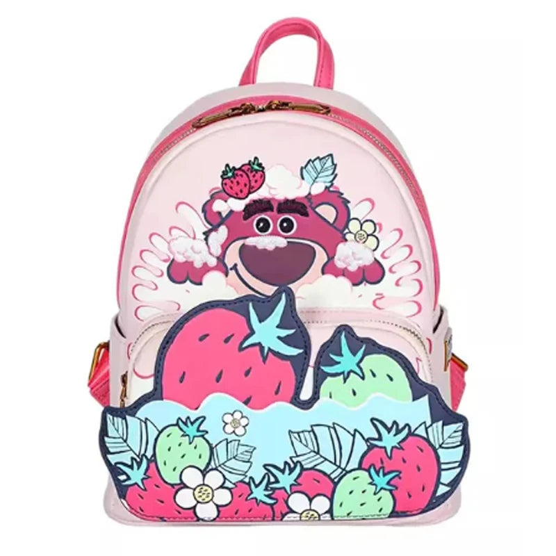 Minnie Sequin Girls Pu Leather Backpack Loungefly Co-branded Kawaii Melody Cartoon Mini Backpack Women's Backpack Children's
