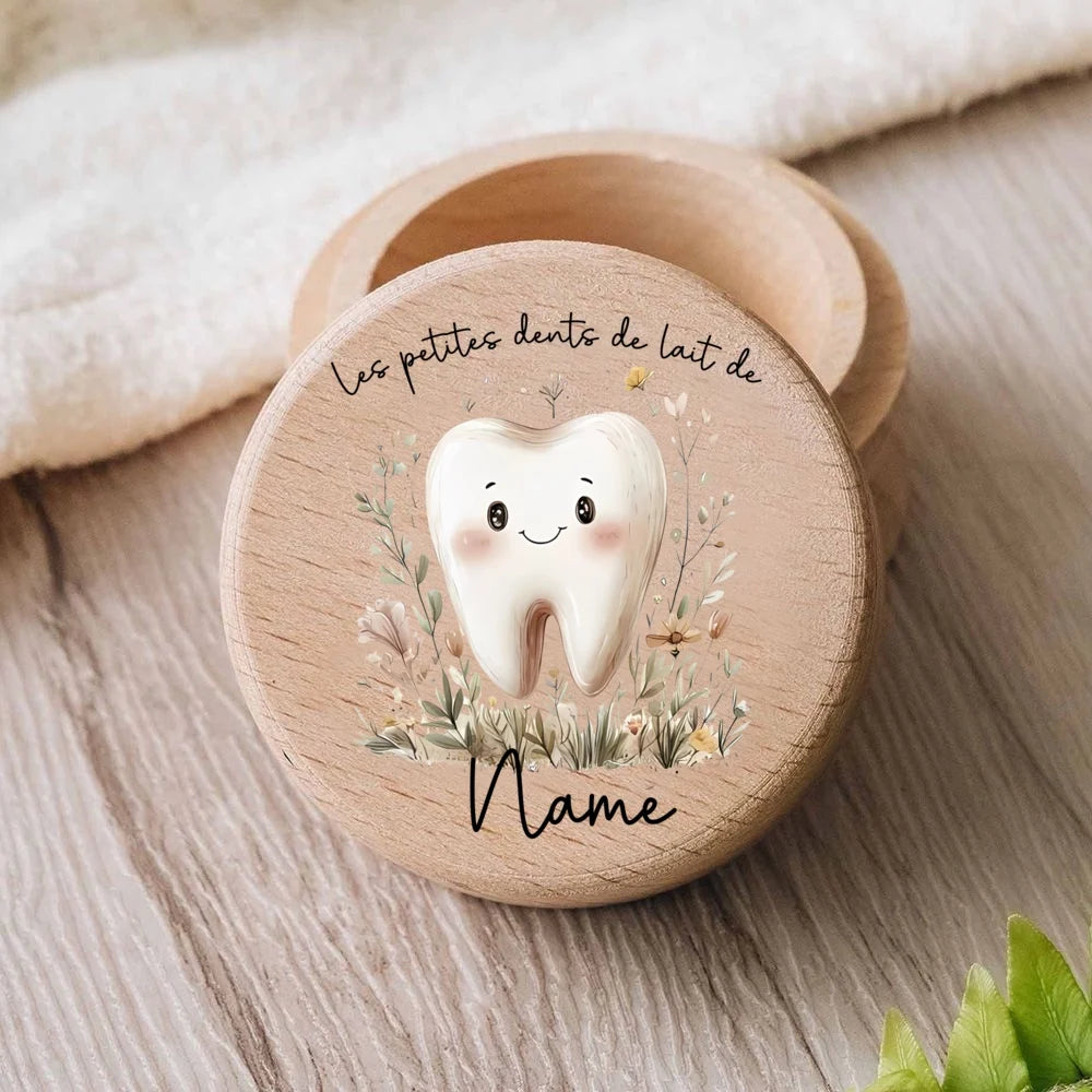 Personalized Baby Tooth Box Keepsake Tooth Wooden Collection Box Wooden Collectible Boxes Birthday Gift Baby Shower Gift