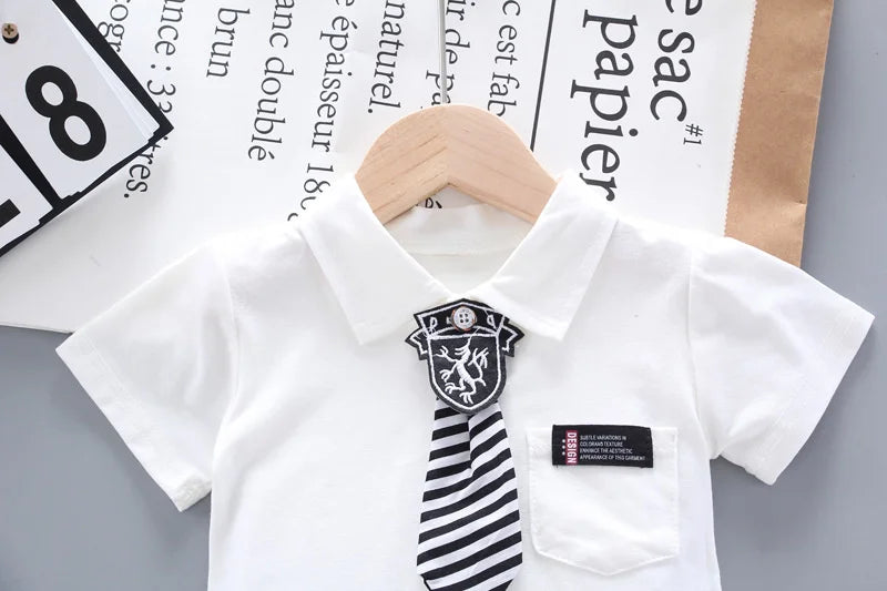 New Summer Baby Clothes Children Clothing Boys Casual Shirt Plaid Shorts 2Pcs/Set Infant Outfits Toddler Costume Kids Sportswear