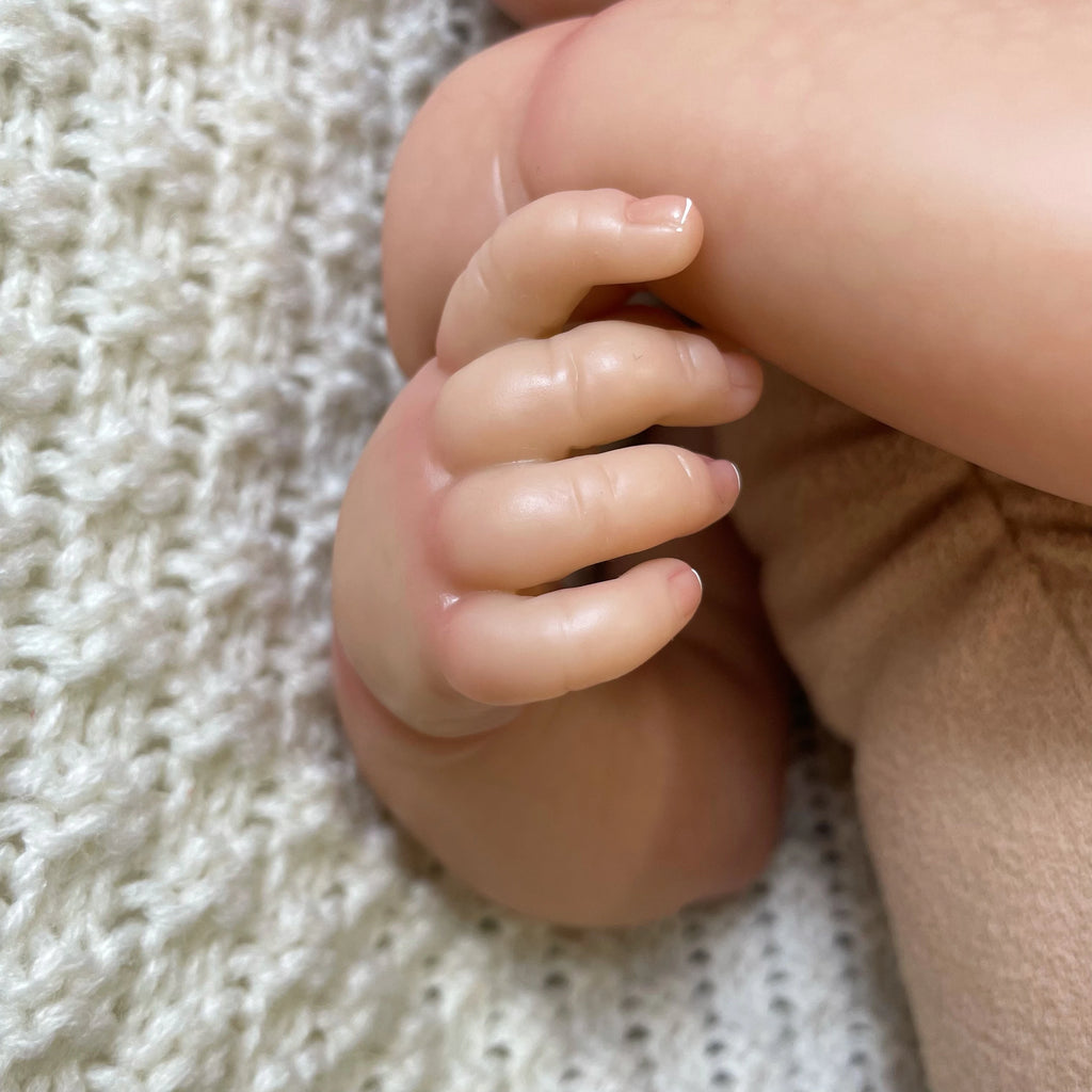 50CM Realistic Finished Bebe Reborn Silicone Vinyl Cloth Body Doll LouLou Handmade Toy For Girls Christmas Gift