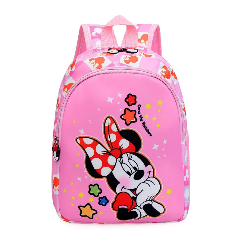 Minnie Print Backpack Large Capacity Lightweight Children's Schoolbag Casual Nylon Cute Knapsack