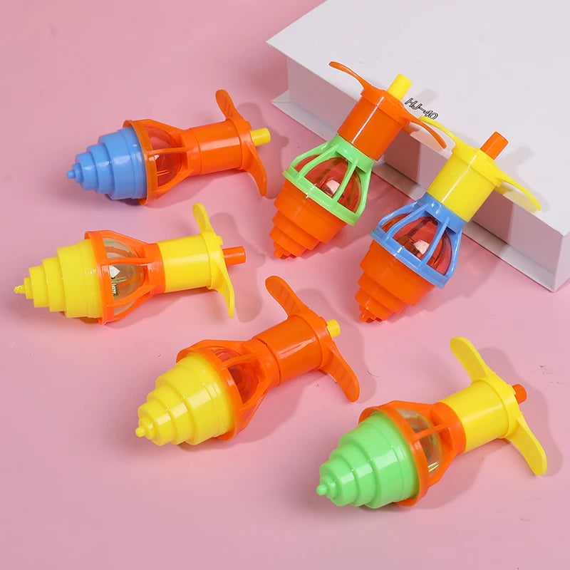 5/10/20pcs LED Light Up Spinning Tops Glow Rotating Gyro Kids Birthday Party Favors Pinata Filler Toys Boy Girl Christmas Gifts