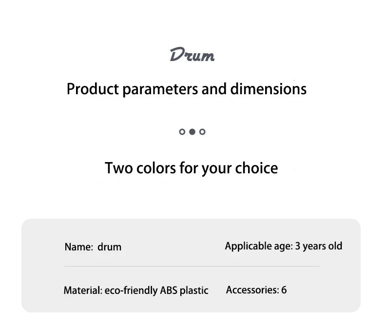 Baby Drum Colorful Rolling Drum Musical Instrument Toy For Toddlers Preschool Educational Toy Rhythm Sound Music Learning Gift