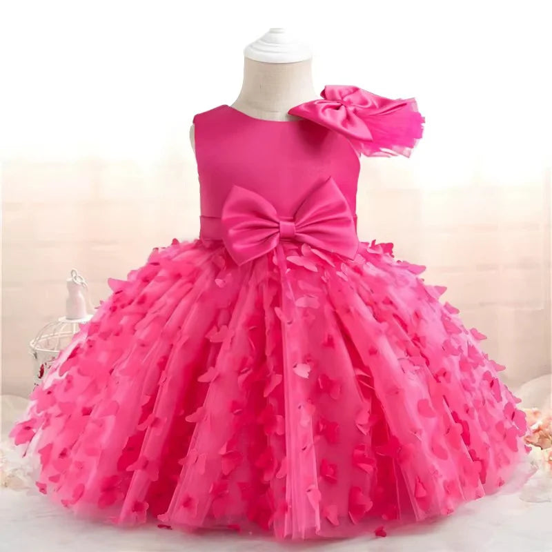 Mickey Minnie Mouse Girl Princess Dress Kid Clothes Party Birthday Outfits Evening Party Tulle Dress Wedding Wear Bowknot Dress