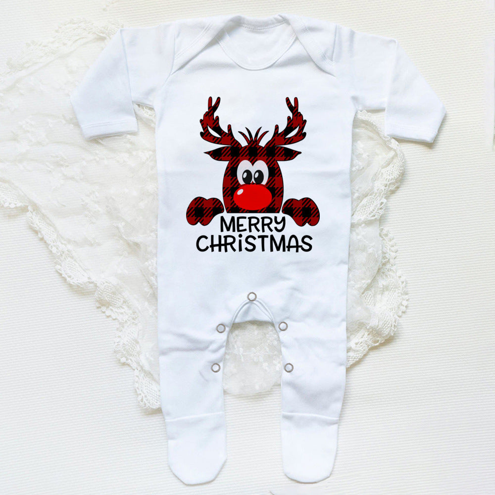 First Christmas Babygrow Sleepsuit Xmas Infant Sleepsuit Boys Girls Cute Clothes Toddler Christmas Gift Baby Xmas Party Outfits