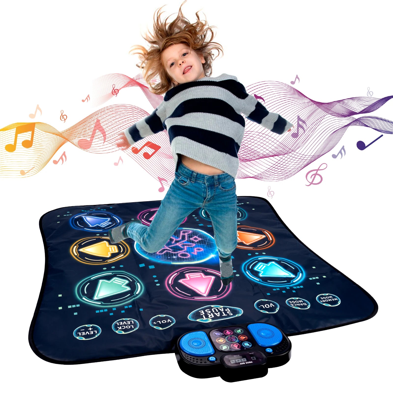 Kids Electronic Dance Mat Dancing Blanket Double Players Mode with 9 Levels Kid Floor Music Blanket Educational Toys Kids Gifts