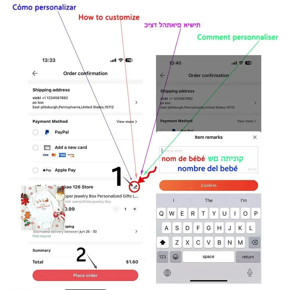 Personalised First Christmas Baby Outfit Newborn Baby Girls Boy Long Sleeve Cartoon Winter Romper My First Xmas Jumpsuit Outfit