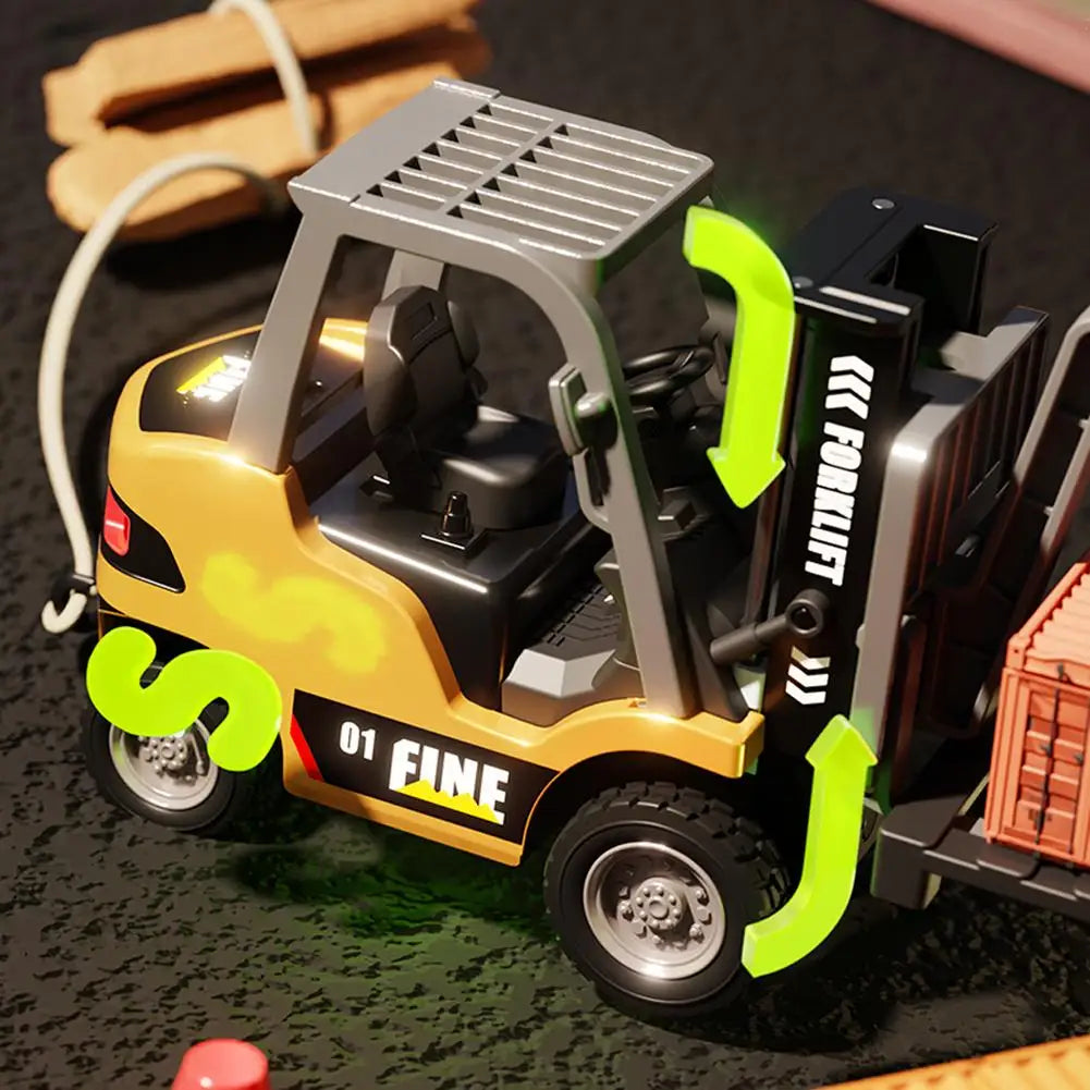 APP Controlled RC Forklift Truck 1:64 Alloy Simulation Engineering Vehicle, Bluetooth Mini Remote Control Car for Kids Adults