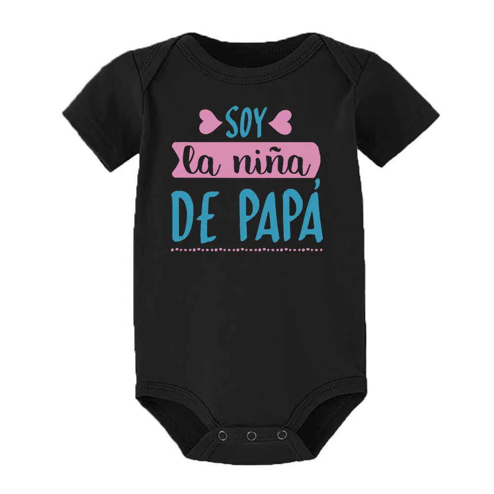 I Am Daddy's Girl Toddler Baby Infant Girl Clothes Summer Short Sleeve Jumpsuit Newborn Unisex Baby Bodysuit Fathers Day Gifts